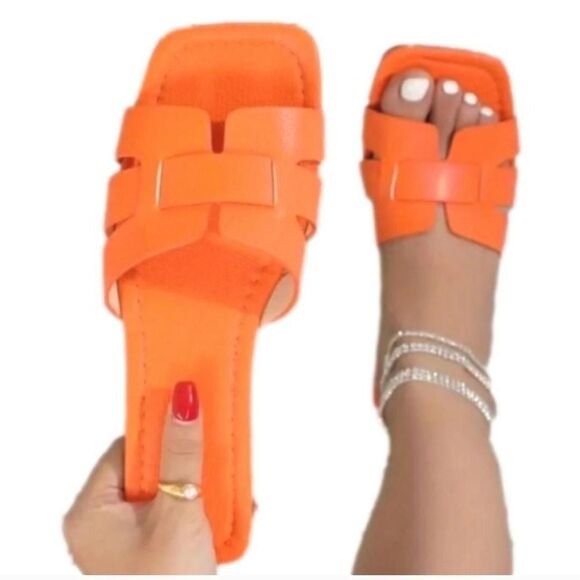 womens non slip flat sandal slide - Picture 2 of 5